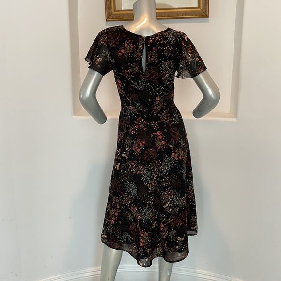 ModCloth Fit & Flare Midi Dress Floral Sequined S - Picture 11 of 11